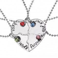 Collares Mejores Amigas Bff 4 Cuatro Amistad Colga 